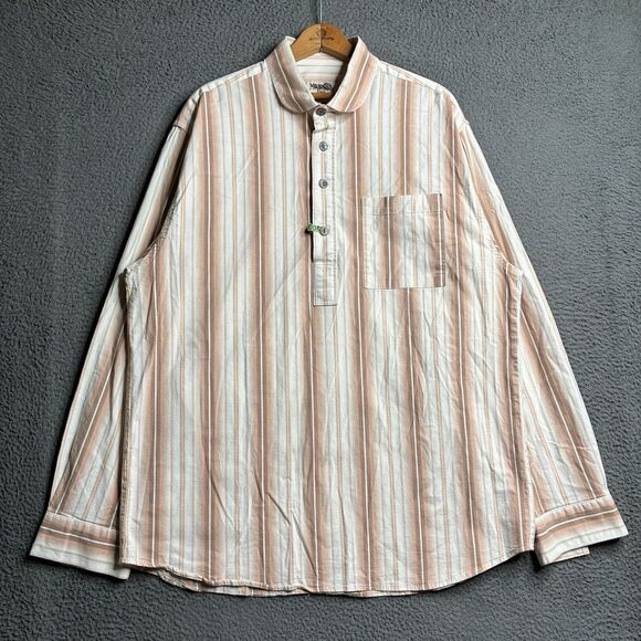 The Old Frontier Clothing Co Shirt Long Sleeve 1/2 Button Up Men's 2XL USA Made - Picture 2 of 9